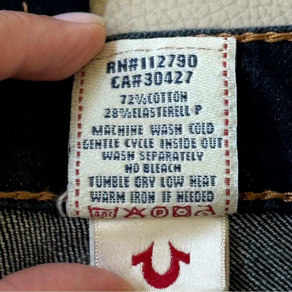 True Religion Joey Flare Denim Jeans Women Dark Blue Y2K USA Dark Blue Jeans 27 - Picture 9 of 11